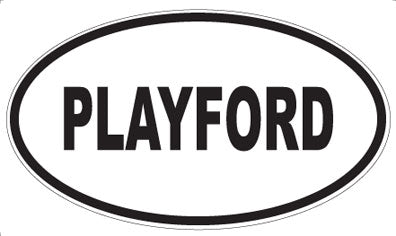 PLAYFORD - Oval Sticker