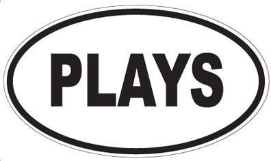 PLAYS - Oval Sticker