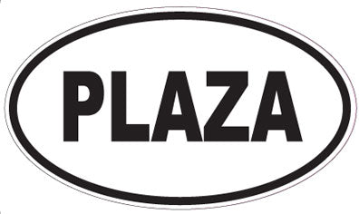 PLAZA - Oval Sticker
