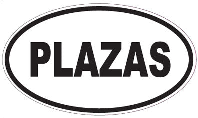 PLAZAS - Oval Sticker