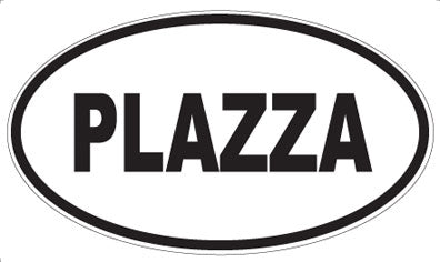 PLAZZA - Oval Sticker