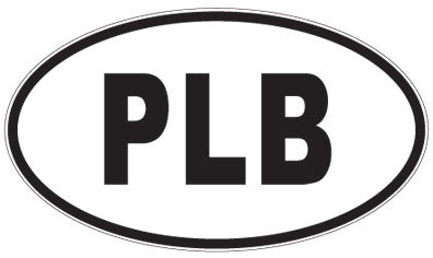 PLB - 3 Letter Initials Oval Sticker