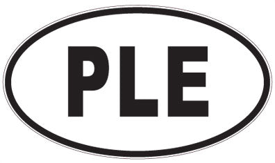 PLE - 3 Letter Initials Oval Sticker