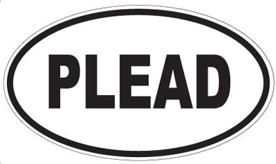 PLEAD - Oval Sticker
