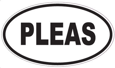 PLEAS - Oval Sticker