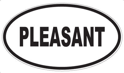 PLEASANT - Oval Sticker