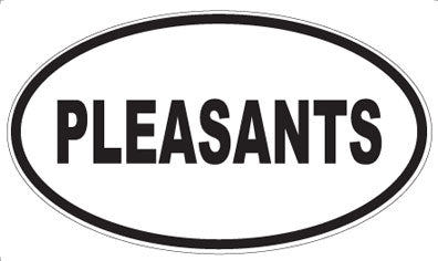 PLEASANTS - Oval Sticker