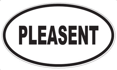 PLEASENT - Oval Sticker