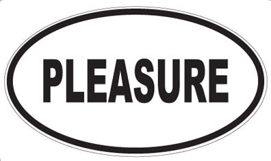 PLEASURE - Oval Sticker