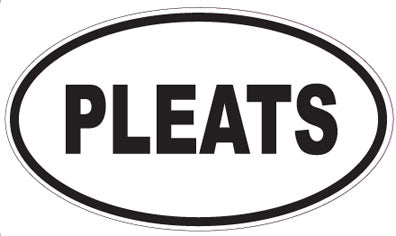 PLEATS - Oval Sticker