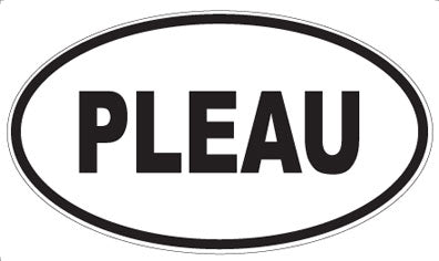 PLEAU - Oval Sticker