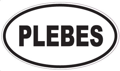 PLEBES - Oval Sticker