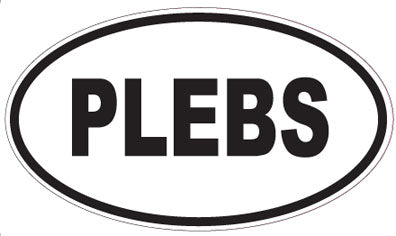 PLEBS - Oval Magnet