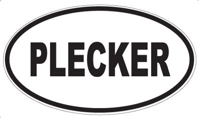 PLECKER - Oval Sticker