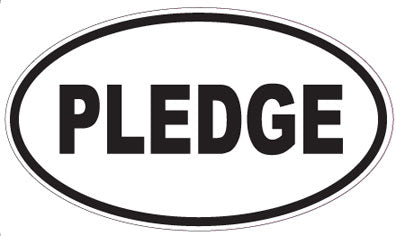 PLEDGE - Oval Sticker