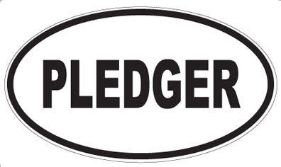 PLEDGER - Oval Sticker