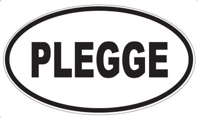 PLEGGE - Oval Sticker