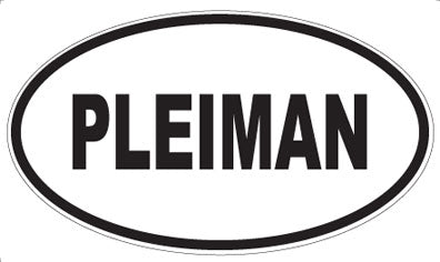 PLEIMAN - Oval Sticker