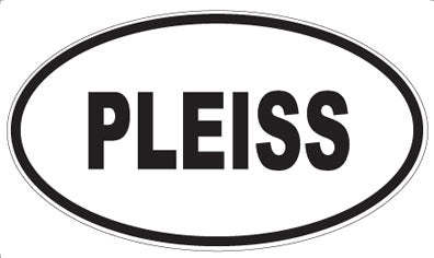 PLEISS - Oval Sticker