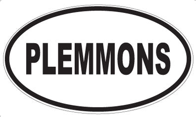 PLEMMONS - Oval Sticker