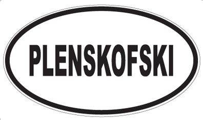 PLENSKOFSKI - Oval Sticker