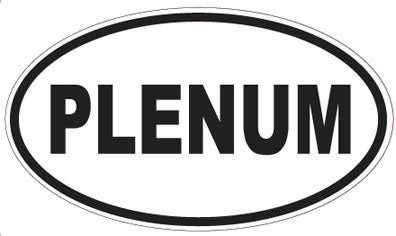 PLENUM - Oval Sticker