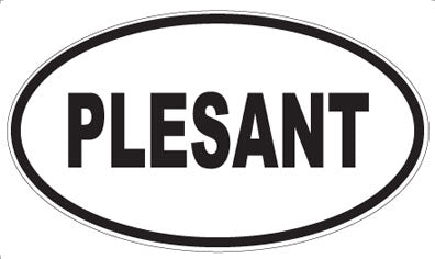 PLESANT - Oval Sticker