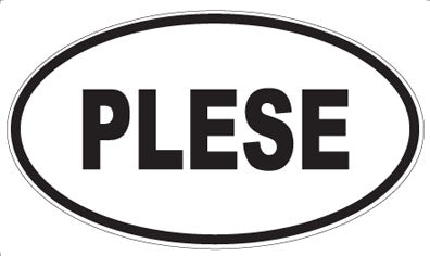 PLESE - Oval Sticker