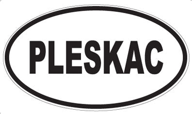 PLESKAC - Oval Sticker
