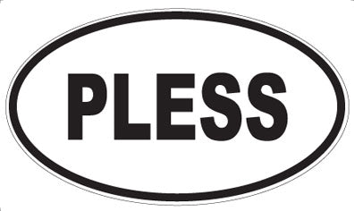 PLESS - Oval Sticker