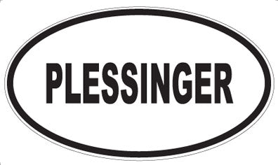 PLESSINGER - Oval Sticker