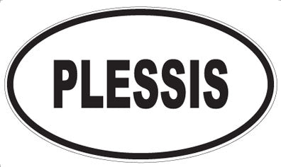 PLESSIS - Oval Sticker