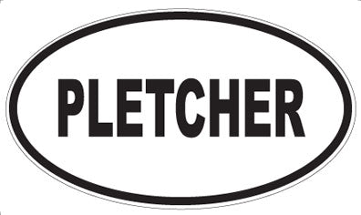 PLETCHER - Oval Sticker