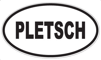 PLETSCH - Oval Sticker