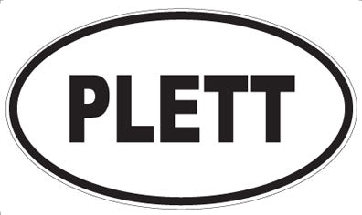 PLETT - Oval Sticker
