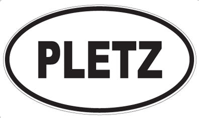 PLETZ - Oval Sticker