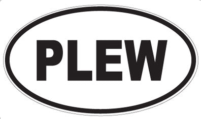 PLEW - Oval Sticker