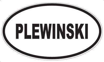 PLEWINSKI - Oval Sticker