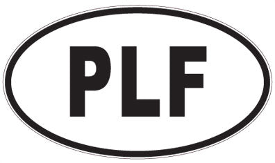 PLF - 3 Letter Initials Oval Sticker