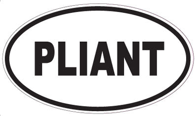 PLIANT - Oval Sticker