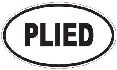 PLIED - Oval Sticker