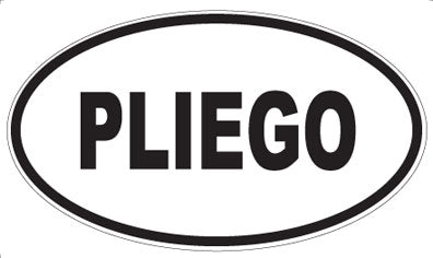 PLIEGO - Oval Sticker