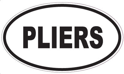 PLIERS - Oval Sticker