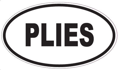 PLIES - Oval Sticker