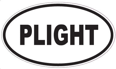 PLIGHT - Oval Sticker