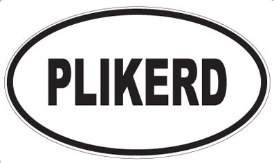 PLIKERD - Oval Sticker