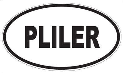 PLILER - Oval Sticker