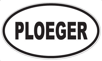 PLOEGER - Oval Sticker
