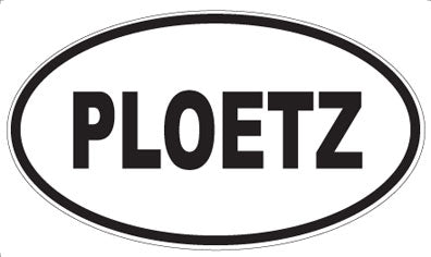 PLOETZ - Oval Sticker