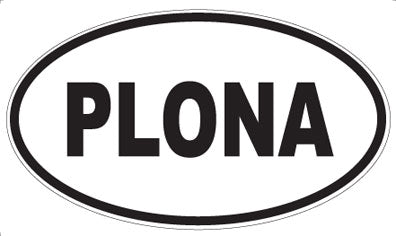 PLONA - Oval Sticker